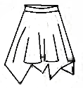 MESH Handkerchief Skirt